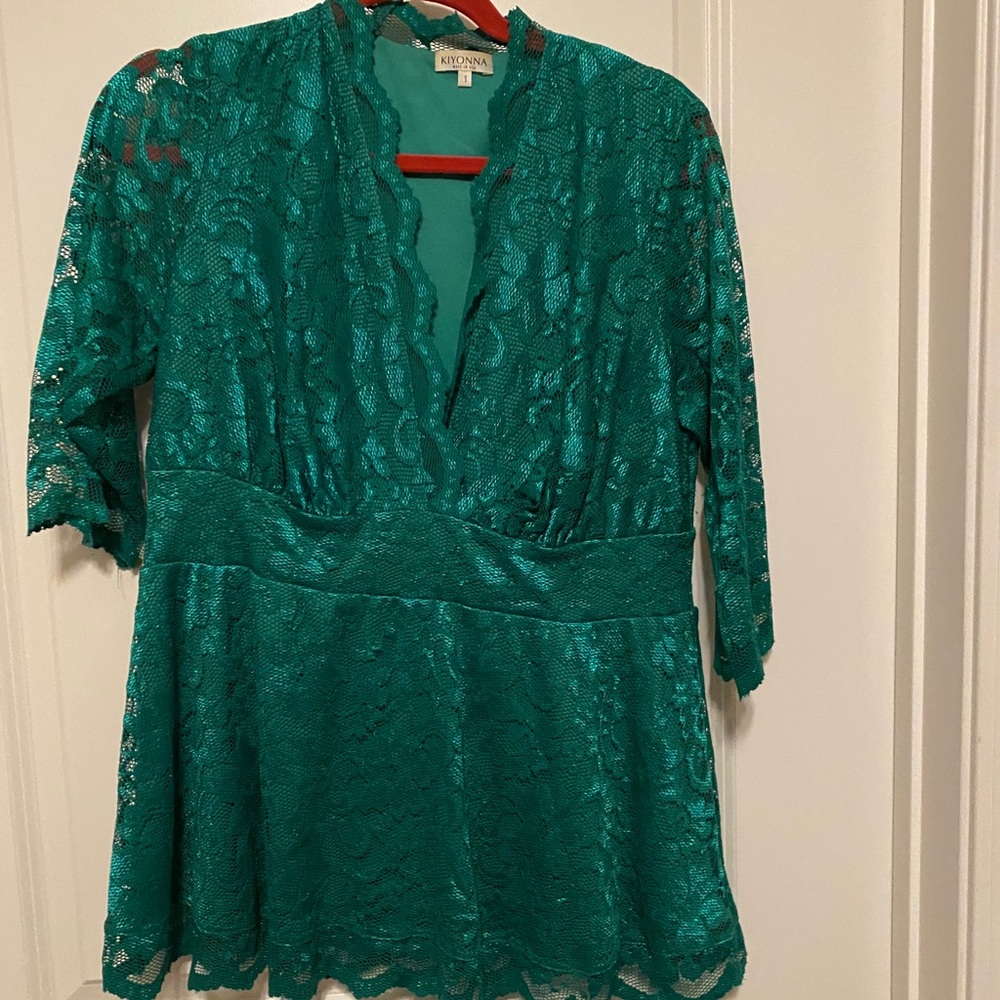 Green Lace Top